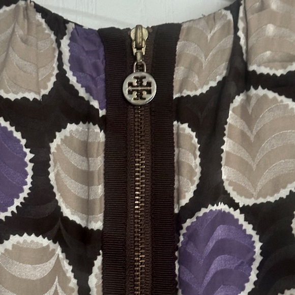 Tory Burch Silk Jacquard Gathered Neck Top - Picture 4 of 7